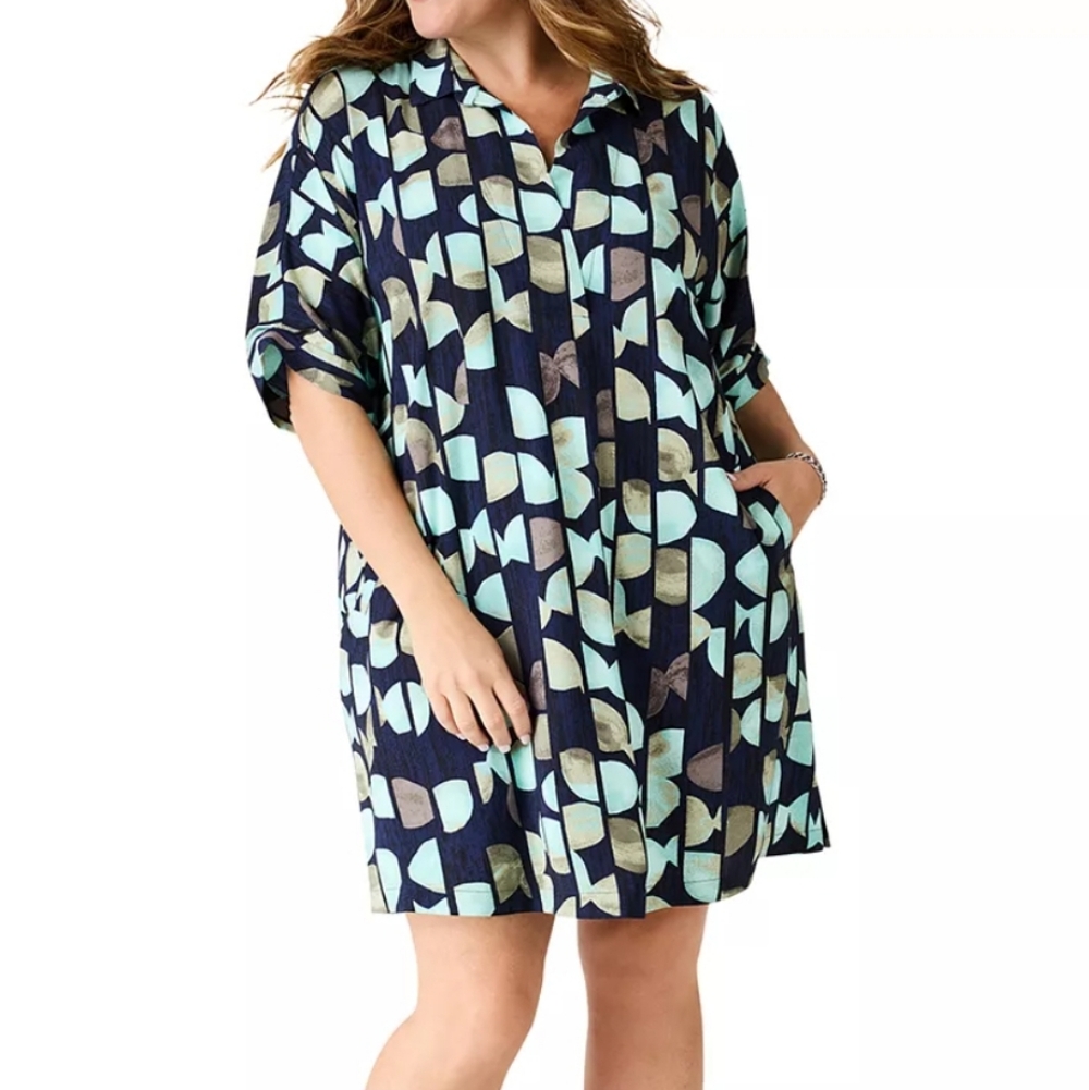 Euc Nic+Zoe Plus Circle Sequence Devon Dress Size… - image 1
